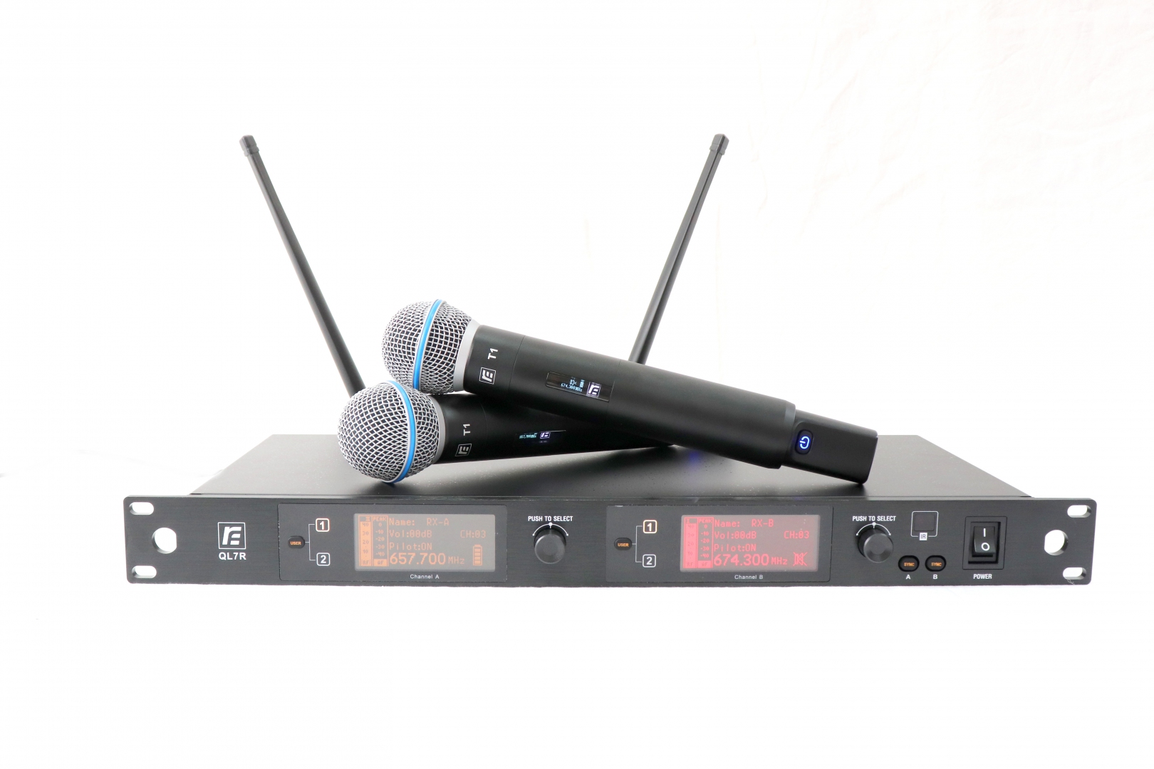 RFIntell QL7R/T1-B 720,500-754,000 МГц 2-канальная радиосистема с 2-мя ручными микрофонами в Сыктывкаре