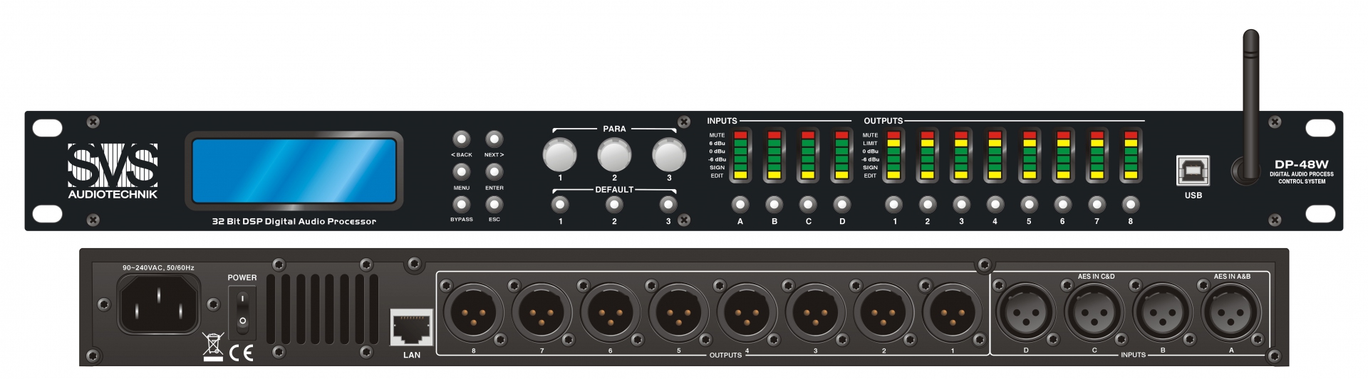 SVS Audiotechnik DP-48W Цифровой процессор: 4 входа 8 выходов в Сыктывкаре