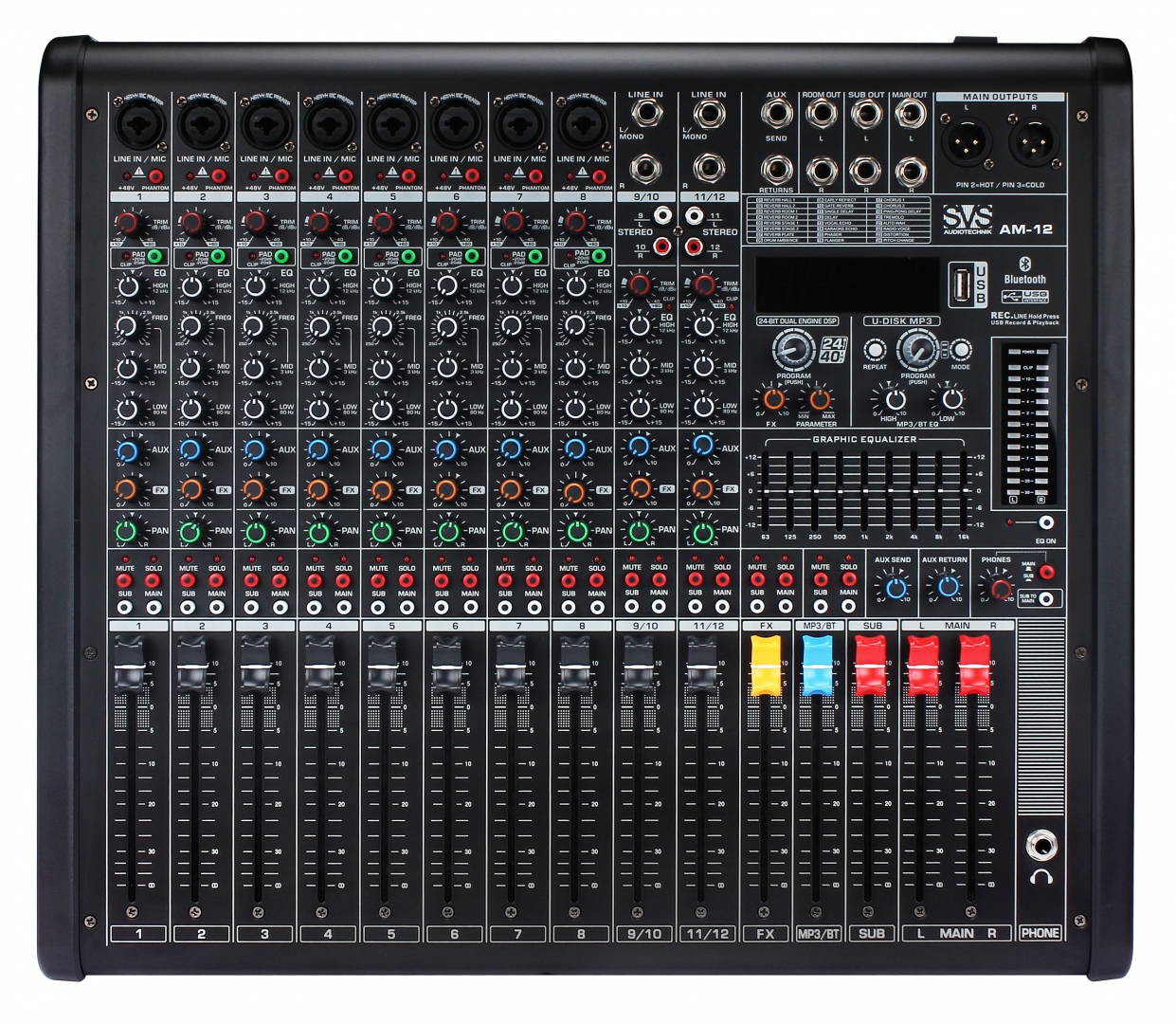 SVS Audiotechnik mixers AM-12 Микшерный пульт аналоговый, 12-канальный в Сыктывкаре
