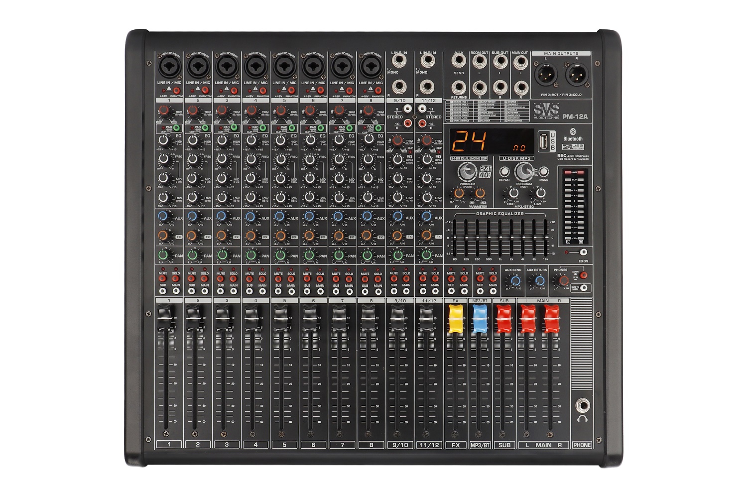 SVS Audiotechnik mixers PM-12A Активный аналоговый микшерный пульт, 12-канальный в Сыктывкаре